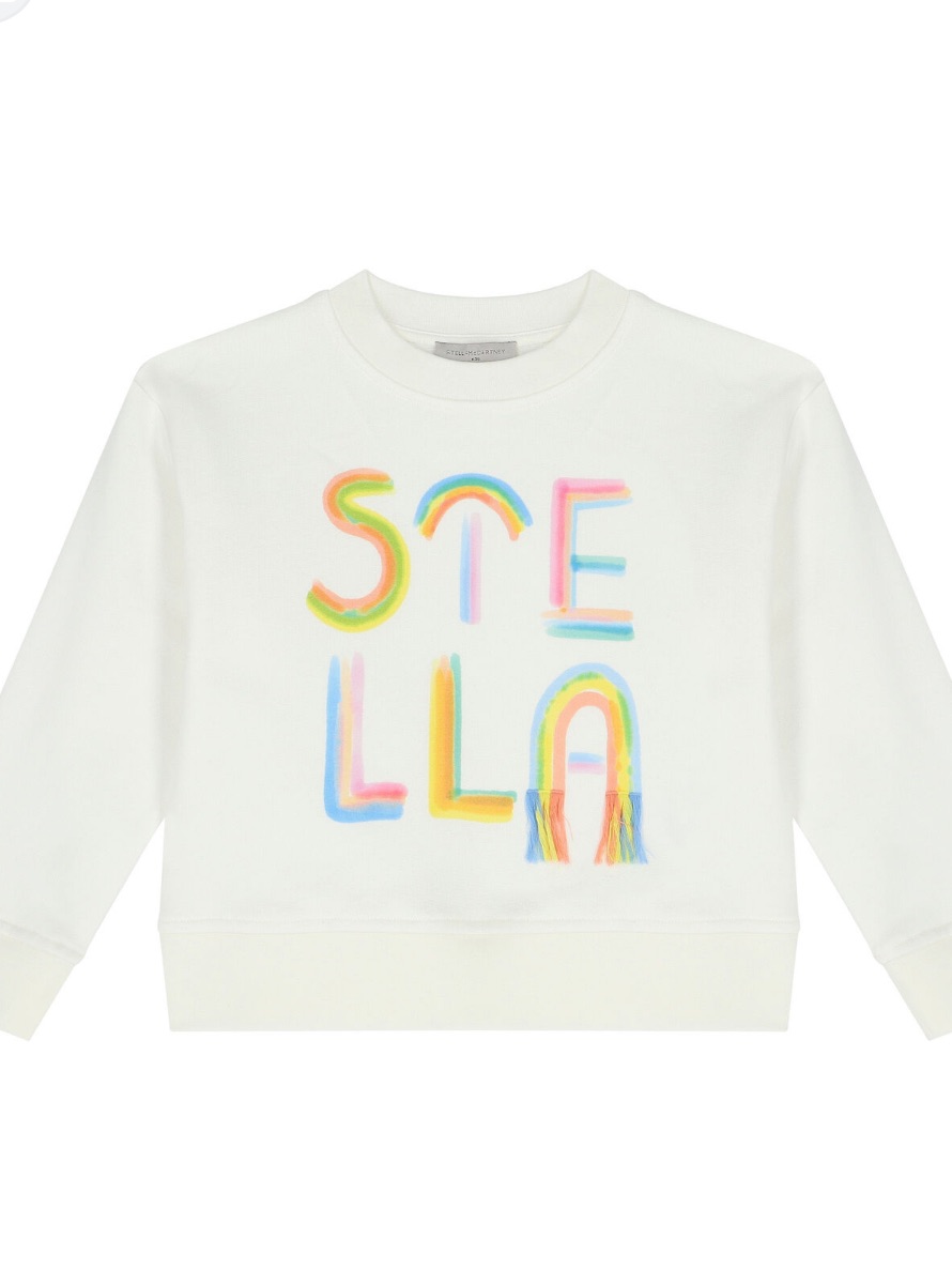 Stella Mccartney Kids White Sweatshirt With Multicolor Sz 4 Y